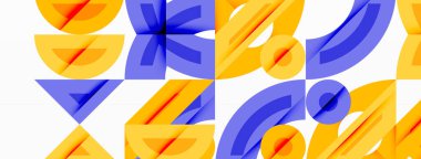 Soyut geometrik arkaplan şekilleri modern ve simetrik bir model oluşturur. Kalın kontrast, pürüzsüz gradyanlar, dinamik kompozisyon, fütüristik stil