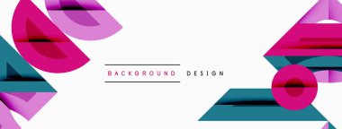 Dairesel ve yuvarlak elementlerin yer aldığı soyut geometrik arkaplan. Kalın kontrast, pürüzsüz gradyanlar, dinamik kompozisyon, fütüristik stil