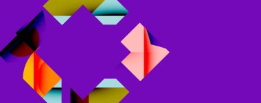 Birbirine kenetlenmiş dairesel ve açısal şekillerle soyut geometrik bileşim, pürüzsüz gradyanlar ve beyaz arkaplan üzerinde keskin karşıtlıklar