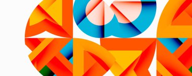 Birleştirilmiş açısal ve eğri şekilli soyut geometrik çizimler, pürüzsüz eğimli dinamik bileşimler ve kalın karşıtlıklar