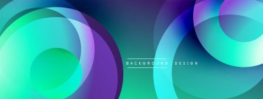 Katmanlı dairesel elementlerle soyut bileşim, eğimlerin ve yumuşak geçişlerin harmanlanması, derinlik, hareket ve görsel uyum hissi yaratır.