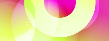 Katmanlı dairesel elementlerle soyut bileşim, eğimlerin ve yumuşak geçişlerin harmanlanması, derinlik, hareket ve görsel uyum hissi yaratır.