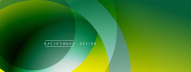 Üst üste binen dairesel şekillere sahip arka plan tasarımı, pürüzsüz gradyanlar ve yumuşak ışıklandırma efektleri, dinamik soyut bir kompozisyon oluşturur