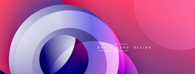 Üst üste binen dairesel şekillere sahip arka plan tasarımı, pürüzsüz gradyanlar ve yumuşak ışıklandırma efektleri, dinamik soyut bir kompozisyon oluşturur