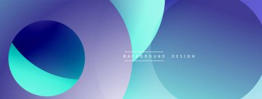 Katmanlı dairesel şekiller canlı renklerde, düzgün geçiş, derinlik efektleri ve modern, fütürist estetiğe sahip, gradyan açısından zengin soyut bir tasarım oluşturur.