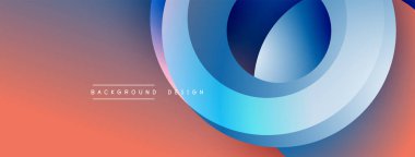 Üst üste binen dairesel şekillere sahip arka plan tasarımı, pürüzsüz gradyanlar ve yumuşak ışıklandırma efektleri, dinamik soyut bir kompozisyon oluşturur