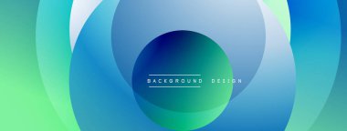 Üst üste binen dairesel şekillere sahip arka plan tasarımı, pürüzsüz gradyanlar ve yumuşak ışıklandırma efektleri, dinamik soyut bir kompozisyon oluşturur
