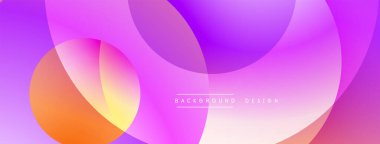 Katmanlı dairesel elementlerle soyut bileşim, eğimlerin ve yumuşak geçişlerin harmanlanması, derinlik, hareket ve görsel uyum hissi yaratır.