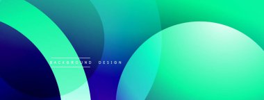 Üst üste binen dairesel şekillere sahip arka plan tasarımı, pürüzsüz gradyanlar ve yumuşak ışıklandırma efektleri, dinamik soyut bir kompozisyon oluşturur