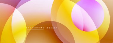 Katmanlı dairesel elementlerle soyut bileşim, eğimlerin ve yumuşak geçişlerin harmanlanması, derinlik, hareket ve görsel uyum hissi yaratır.