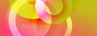 Katmanlı dairesel elementlerle soyut bileşim, eğimlerin ve yumuşak geçişlerin harmanlanması, derinlik, hareket ve görsel uyum hissi yaratır.