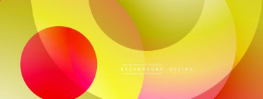 Katmanlı dairesel elementlerle soyut bileşim, eğimlerin ve yumuşak geçişlerin harmanlanması, derinlik, hareket ve görsel uyum hissi yaratır.