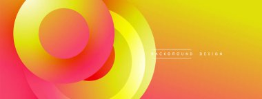 Katmanlı dairesel elementlerle soyut bileşim, eğimlerin ve yumuşak geçişlerin harmanlanması, derinlik, hareket ve görsel uyum hissi yaratır.