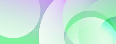 Katmanlı dairesel şekiller canlı renklerde, düzgün geçiş, derinlik efektleri ve modern, fütürist estetiğe sahip, gradyan açısından zengin soyut bir tasarım oluşturur.