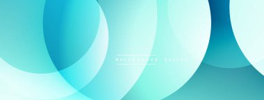 Katmanlı dairesel elementlerle soyut bileşim, eğimlerin ve yumuşak geçişlerin harmanlanması, derinlik, hareket ve görsel uyum hissi yaratır.