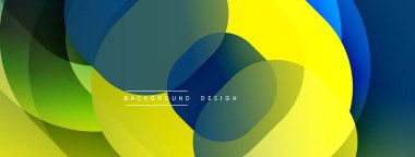 Katmanlı şeffaf gradyan şekillere sahip soyut arkaplan