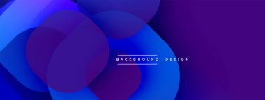 Çembersel soyut tasarım üst üste binen yarı saydam daireler ve yuvarlak şekiller, harmanlanan eğriler ve düzgün eğriler, derinlik, karşıtlık ve dinamik görsel efekt oluşturur.