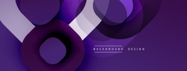 Çembersel soyut tasarım üst üste binen yarı saydam daireler ve yuvarlak şekiller, harmanlanan eğriler ve düzgün eğriler, derinlik, karşıtlık ve dinamik görsel efekt oluşturur.