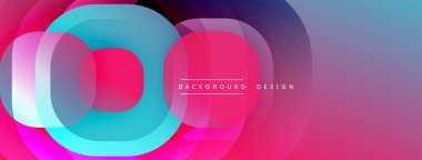 Çembersel soyut tasarım üst üste binen yarı saydam daireler ve yuvarlak şekiller, harmanlanan eğriler ve düzgün eğriler, derinlik, karşıtlık ve dinamik görsel efekt oluşturur.