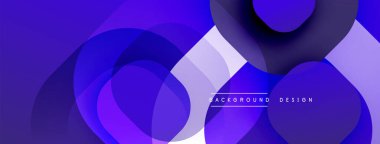 Çembersel soyut tasarım üst üste binen yarı saydam daireler ve yuvarlak şekiller, harmanlanan eğriler ve düzgün eğriler, derinlik, karşıtlık ve dinamik görsel efekt oluşturur.