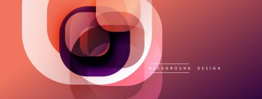 Katmanlı şeffaf gradyan şekillere sahip soyut arkaplan