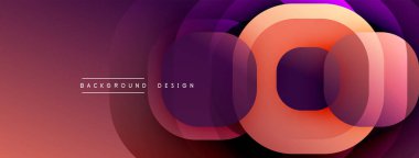 Katmanlı şeffaf gradyan şekillere sahip soyut arkaplan