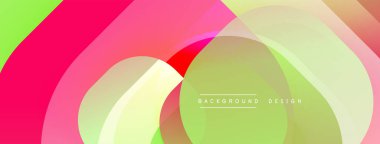 Katmanlı şeffaf gradyan şekillere sahip soyut arkaplan