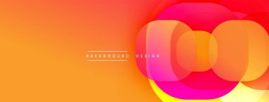 Çembersel soyut tasarım üst üste binen yarı saydam daireler ve yuvarlak şekiller, harmanlanan eğriler ve düzgün eğriler, derinlik, karşıtlık ve dinamik görsel efekt oluşturur.