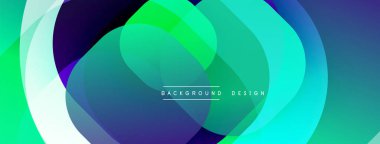 Katmanlı şeffaf gradyan şekillere sahip soyut arkaplan