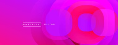 Çembersel soyut tasarım üst üste binen yarı saydam daireler ve yuvarlak şekiller, harmanlanan eğriler ve düzgün eğriler, derinlik, karşıtlık ve dinamik görsel efekt oluşturur.