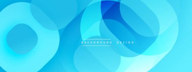 Çembersel soyut tasarım üst üste binen yarı saydam daireler ve yuvarlak şekiller, harmanlanan eğriler ve düzgün eğriler, derinlik, karşıtlık ve dinamik görsel efekt oluşturur.