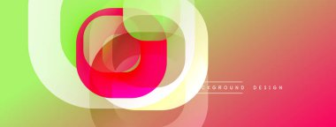 Katmanlı şeffaf gradyan şekillere sahip soyut arkaplan