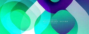 Katmanlı şeffaf gradyan şekillere sahip soyut arkaplan