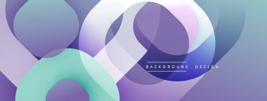 Katmanlı şeffaf gradyan şekillere sahip soyut arkaplan