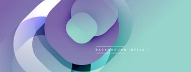 Katmanlı şeffaf gradyan şekillere sahip soyut arkaplan