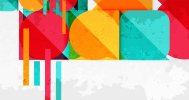 Kareler, daireler, üçgenler ve kumlu, gürültülü doku. Duvar Kağıdı, Sancak, Arkaplan, Kart, Kitap İllüstrasyonu, İniş Sayfası