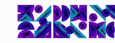 Soyut geometrik arkaplan şekilleri modern ve simetrik bir model oluşturur. Kalın kontrast, pürüzsüz gradyanlar, dinamik kompozisyon, fütüristik stil