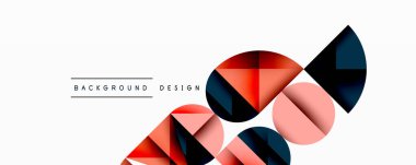 Minimum geometrik soyut arkaplan. Çember kare ve üçgen tasarımı