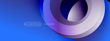 Katmanlı dairesel şekiller canlı renklerde, düzgün geçiş, derinlik efektleri ve modern, fütürist estetiğe sahip, gradyan açısından zengin soyut bir tasarım oluşturur.