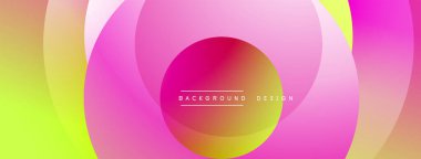 Katmanlı dairesel elementlerle soyut bileşim, eğimlerin ve yumuşak geçişlerin harmanlanması, derinlik, hareket ve görsel uyum hissi yaratır.