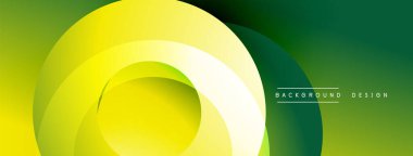 Üst üste binen dairesel şekillere sahip arka plan tasarımı, pürüzsüz gradyanlar ve yumuşak ışıklandırma efektleri, dinamik soyut bir kompozisyon oluşturur