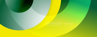 Üst üste binen dairesel şekillere sahip arka plan tasarımı, pürüzsüz gradyanlar ve yumuşak ışıklandırma efektleri, dinamik soyut bir kompozisyon oluşturur