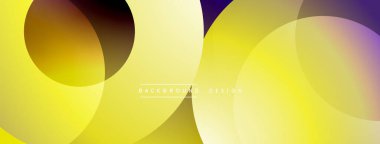 Katmanlı dairesel elementlerle soyut bileşim, eğimlerin ve yumuşak geçişlerin harmanlanması, derinlik, hareket ve görsel uyum hissi yaratır.