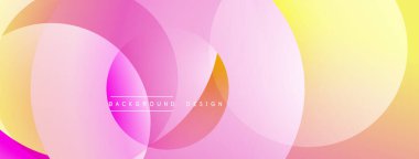 Katmanlı dairesel elementlerle soyut bileşim, eğimlerin ve yumuşak geçişlerin harmanlanması, derinlik, hareket ve görsel uyum hissi yaratır.