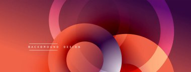 Üst üste binen dairesel şekillere sahip arka plan tasarımı, pürüzsüz gradyanlar ve yumuşak ışıklandırma efektleri, dinamik soyut bir kompozisyon oluşturur