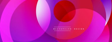 Katmanlı dairesel elementlerle soyut bileşim, eğimlerin ve yumuşak geçişlerin harmanlanması, derinlik, hareket ve görsel uyum hissi yaratır.