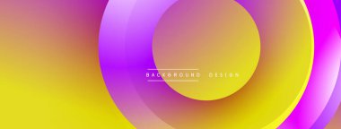 Üst üste binen dairesel şekillere sahip arka plan tasarımı, pürüzsüz gradyanlar ve yumuşak ışıklandırma efektleri, dinamik soyut bir kompozisyon oluşturur