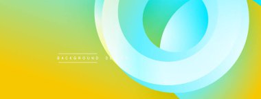 Katmanlı dairesel elementlerle soyut bileşim, eğimlerin ve yumuşak geçişlerin harmanlanması, derinlik, hareket ve görsel uyum hissi yaratır.