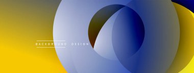 Üst üste binen dairesel şekillere sahip arka plan tasarımı, pürüzsüz gradyanlar ve yumuşak ışıklandırma efektleri, dinamik soyut bir kompozisyon oluşturur