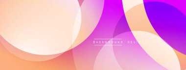 Katmanlı dairesel elementlerle soyut bileşim, eğimlerin ve yumuşak geçişlerin harmanlanması, derinlik, hareket ve görsel uyum hissi yaratır.